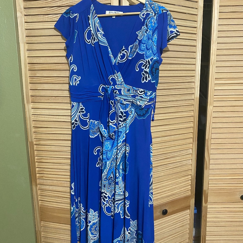 Blue wrap dress